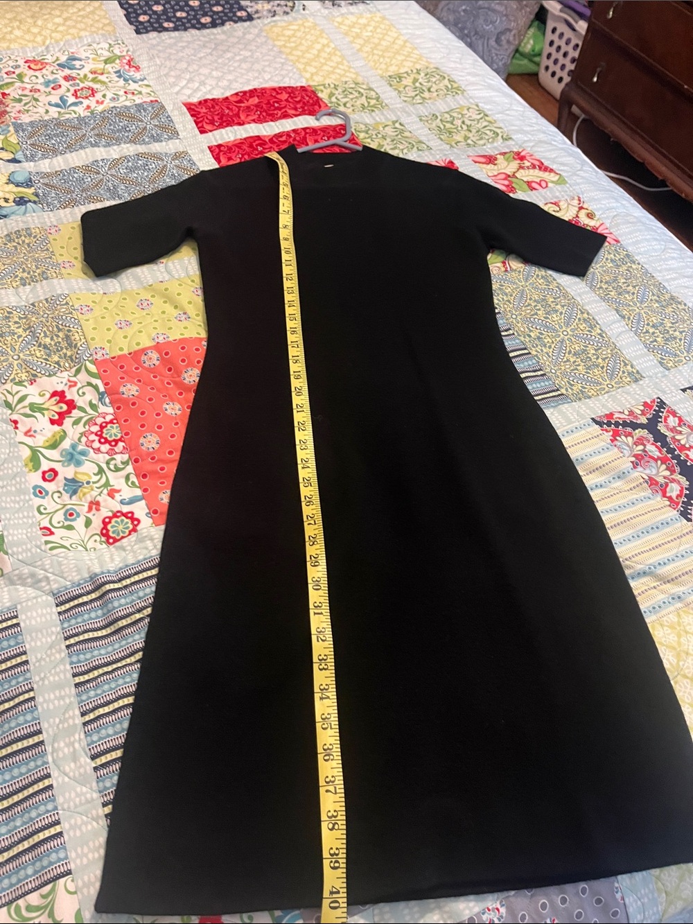 Jones New York black mock turtle sweater dress